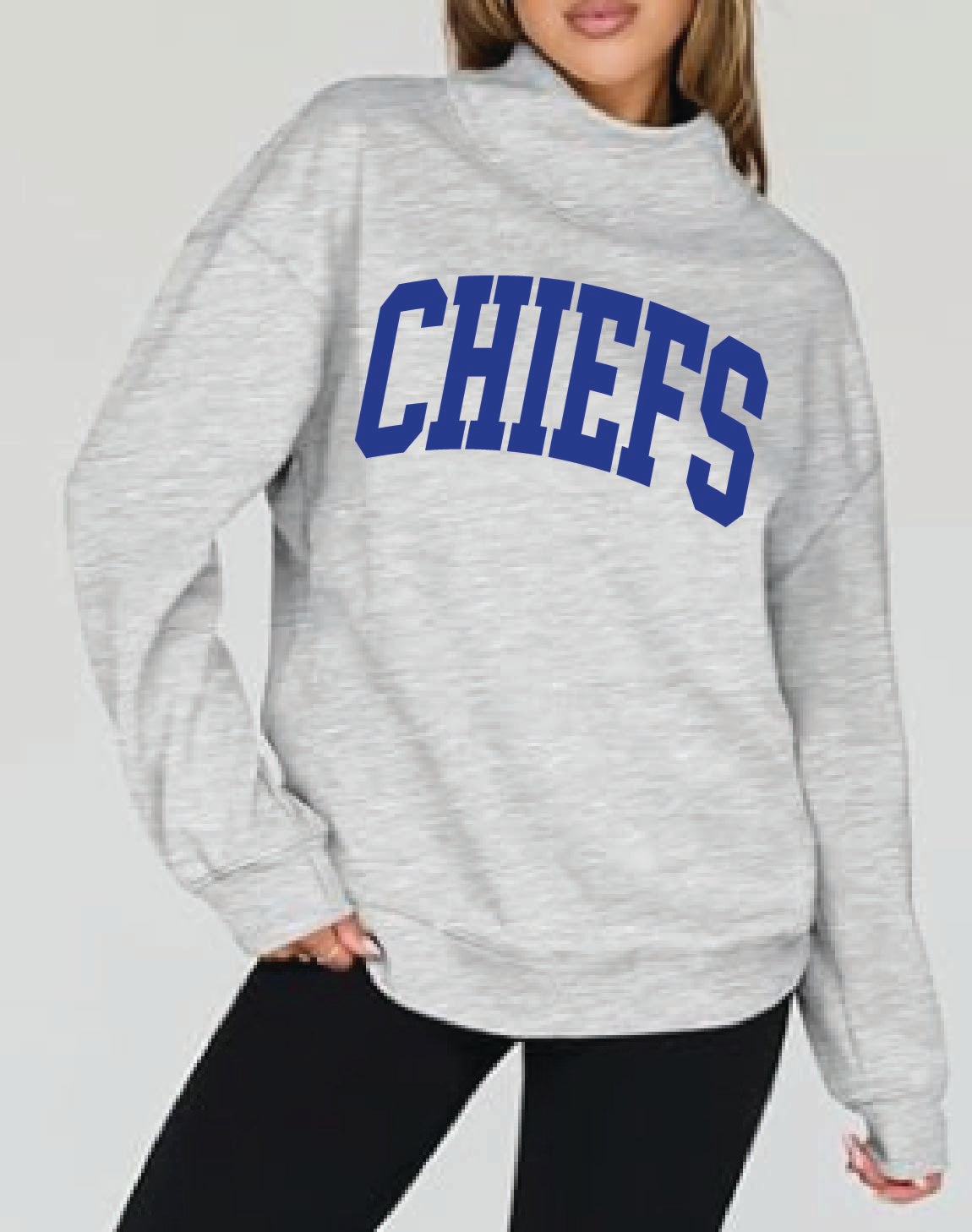 Chiefs grey Mock neck