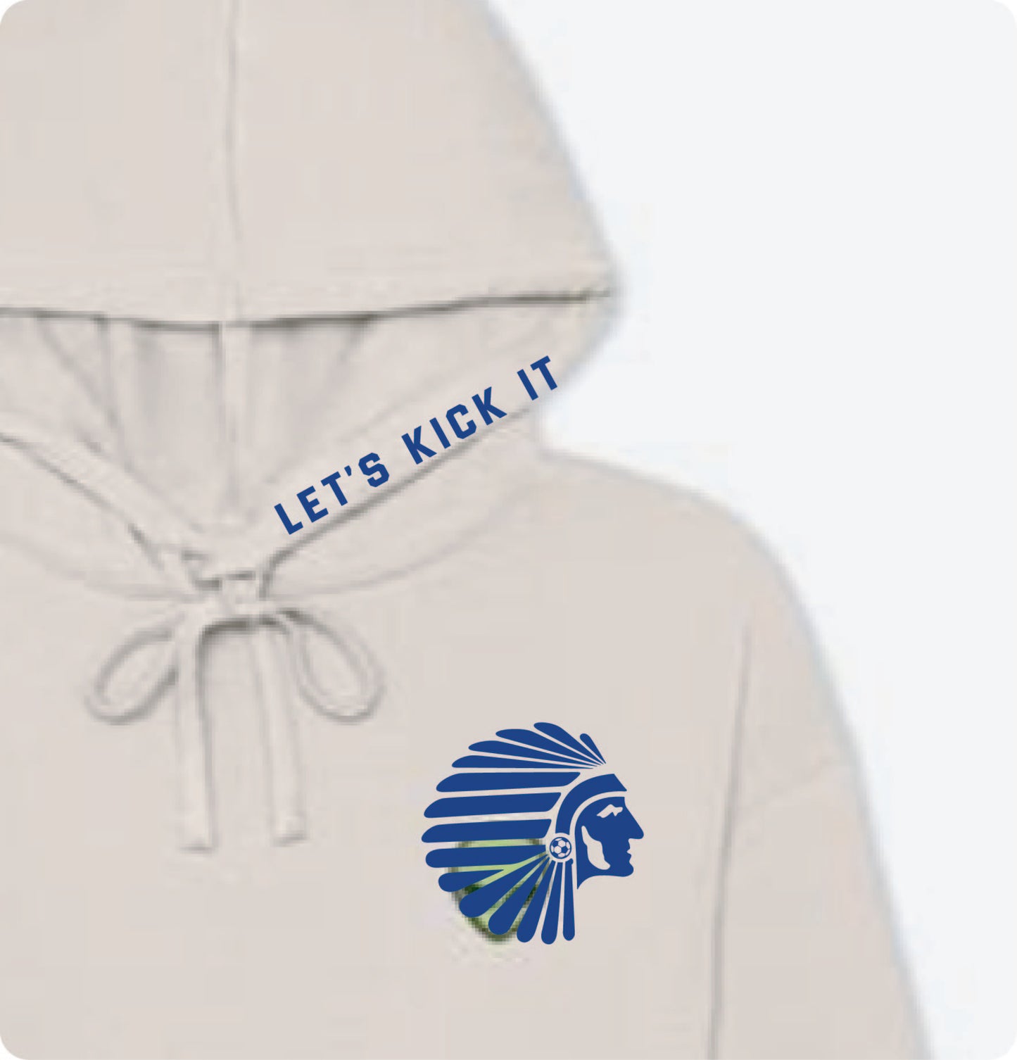 Cropped Let's Kick It hoodie - adult - ivory