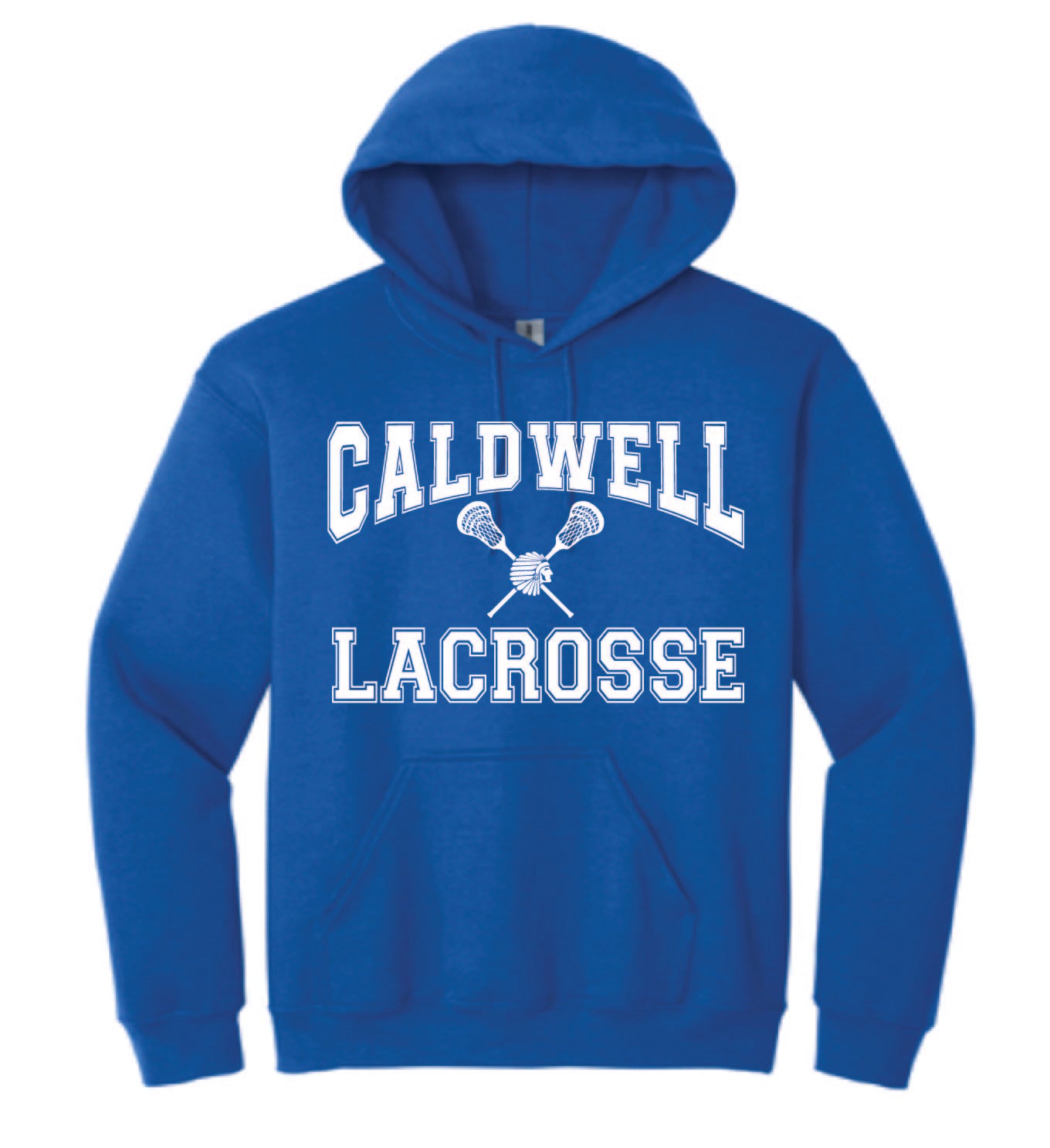caldwell lax hoodie - royal (adult/youth)