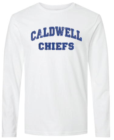 Caldwell Chiefs long sleeve  - white (adult/youth)