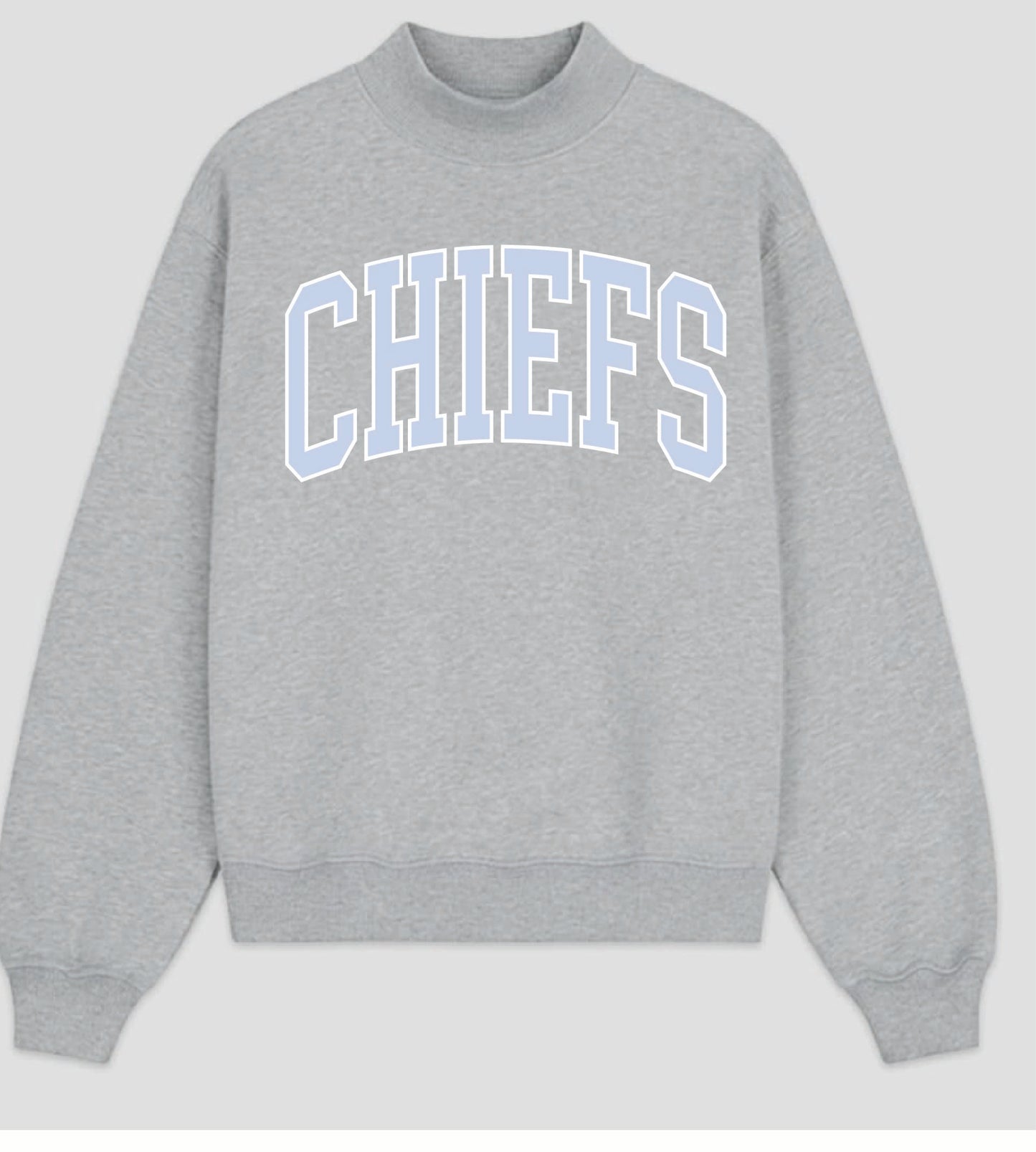CHIEFS MOCK NECK - heather grey