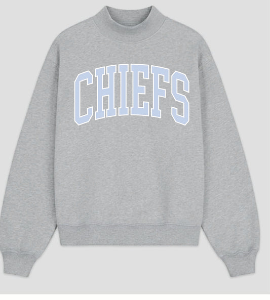 CHIEFS MOCK NECK - heather grey