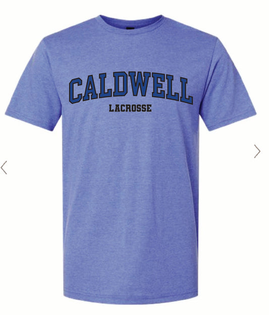 CALDWELL LACROSSE heather blue tee