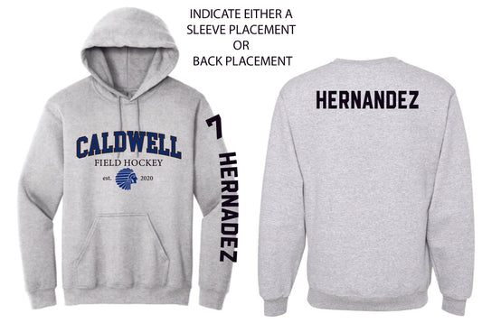 personalization on any sweatshirts or tees