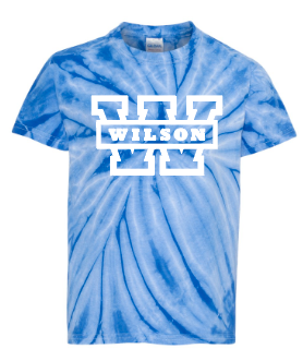 youth blue tie dye tee