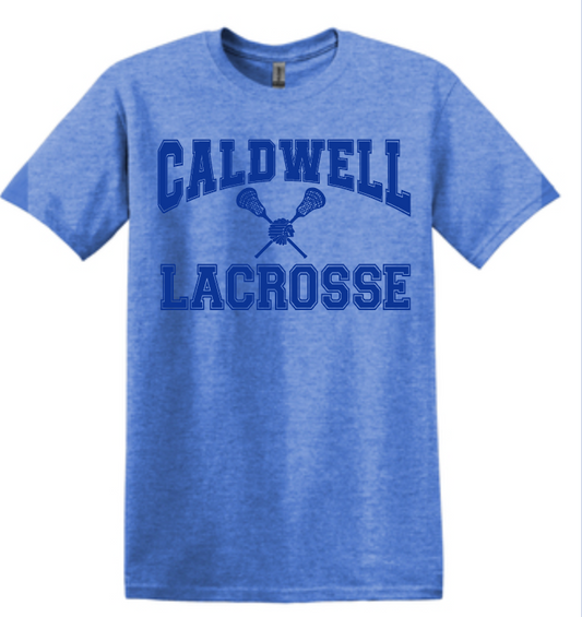 Caldwell Lacrosse Tee - heather royal blue (adult/youth)