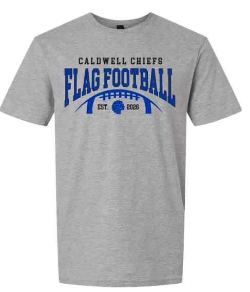 Flag Football tee - heather grey