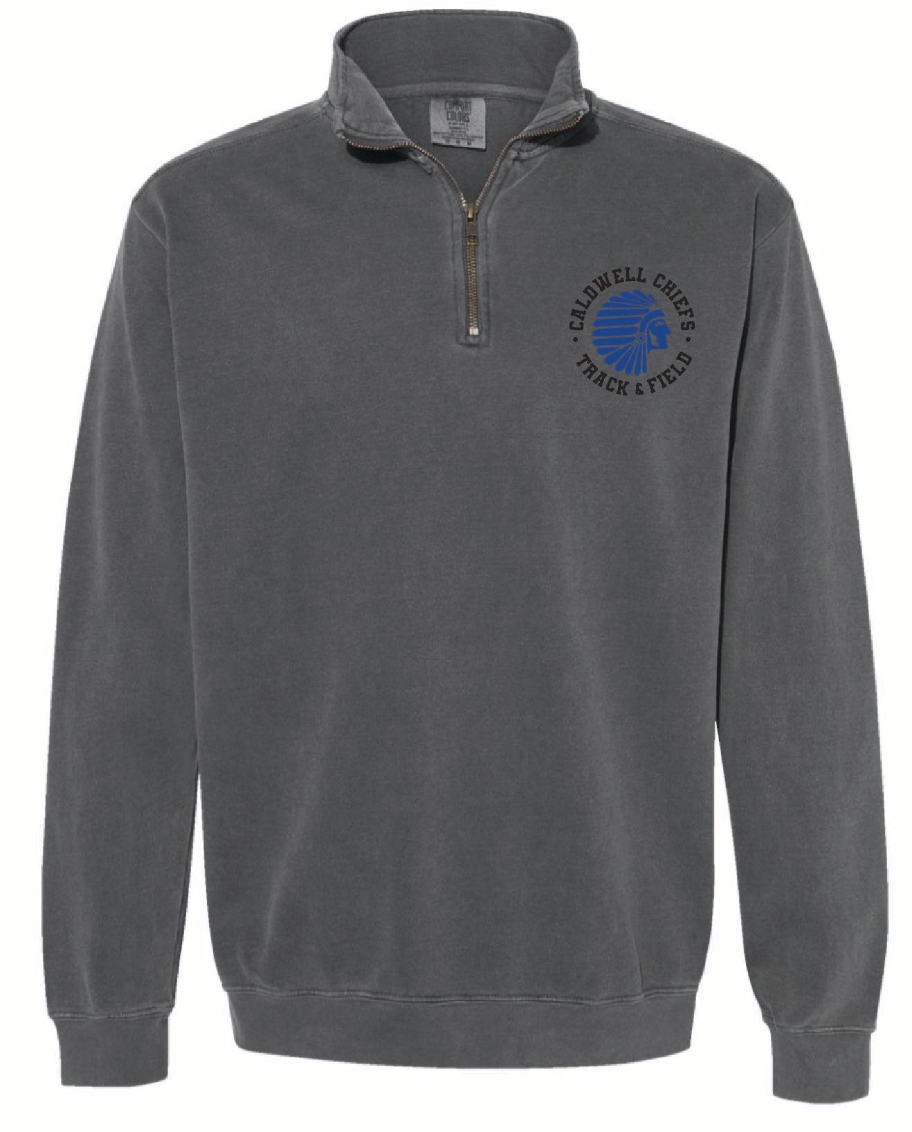 CHIEFS TRACK & FIELD 1/4 ZIP - vintage grey