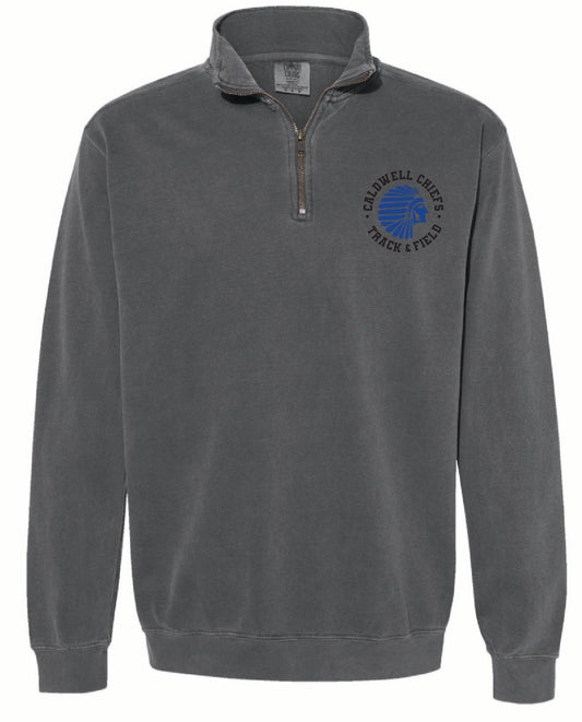 CHIEFS TRACK & FIELD 1/4 ZIP - vintage grey