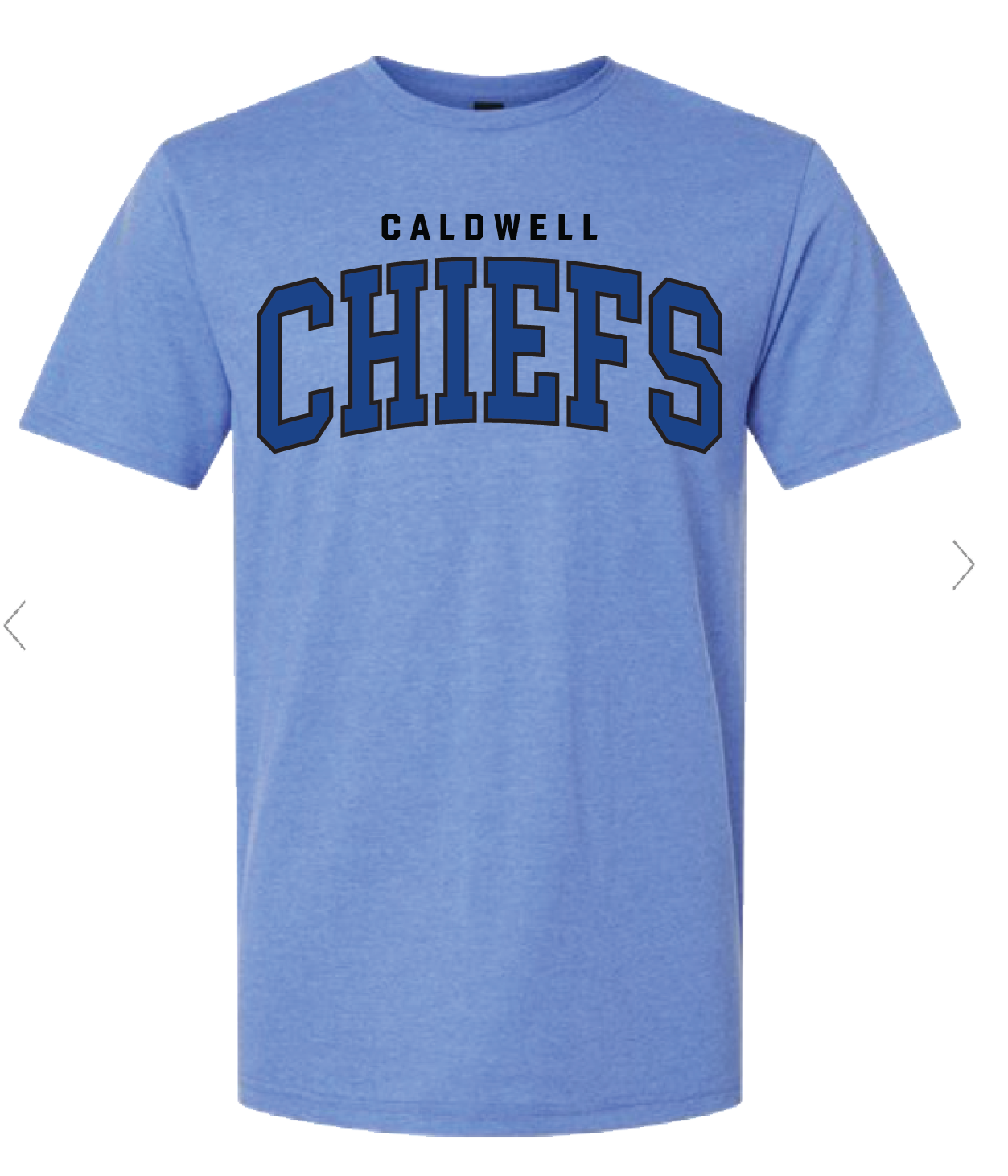 Caldwell Chiefs tee - heather royal blue (adult/youth)