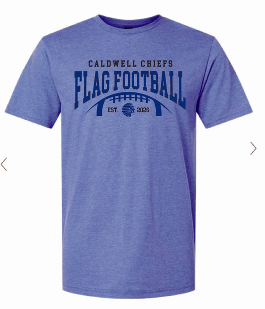 Flag Football tee - heather royal