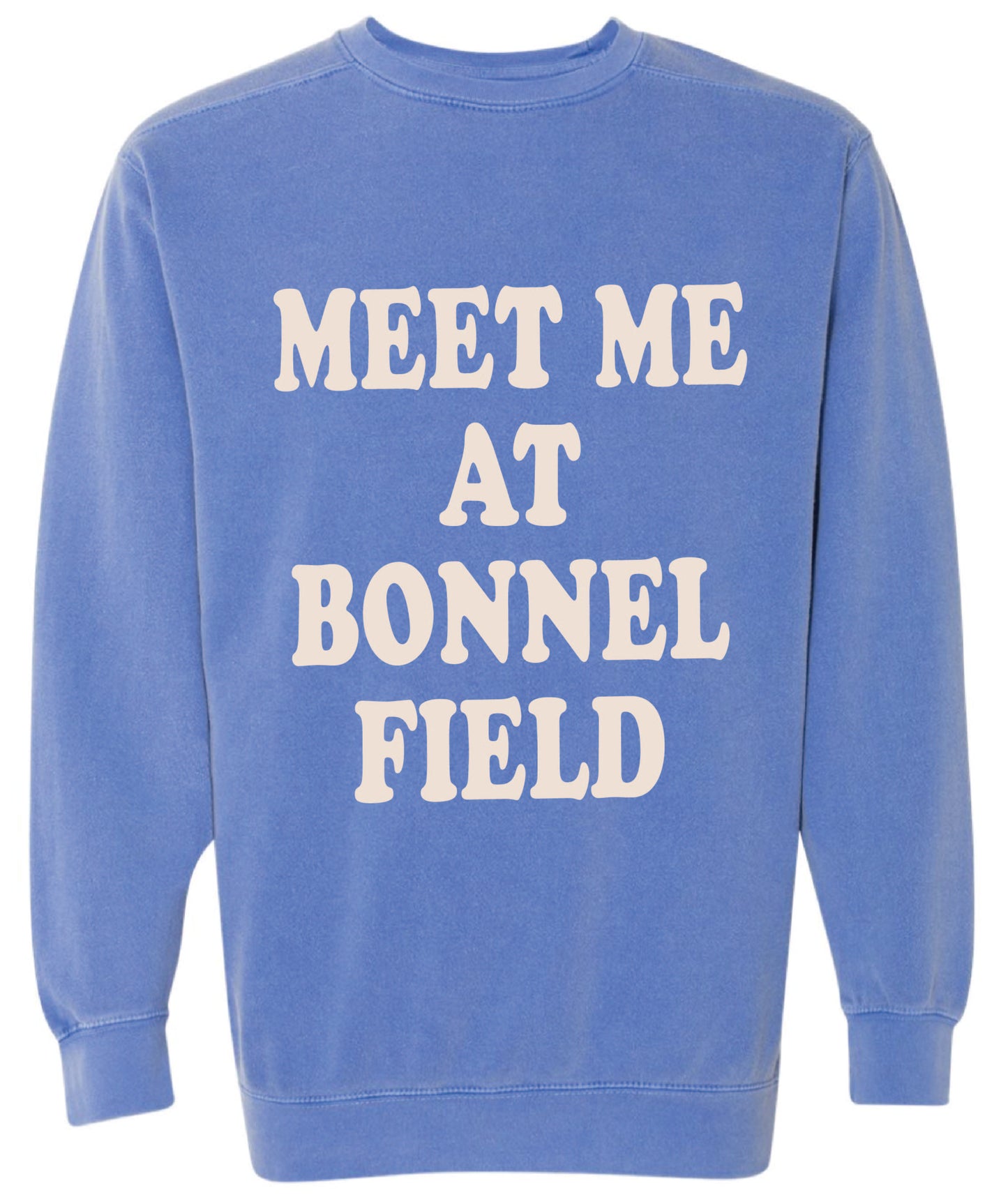 MEET ME AT BONNEL FIELD crew- adult - vintage royal (Copy)