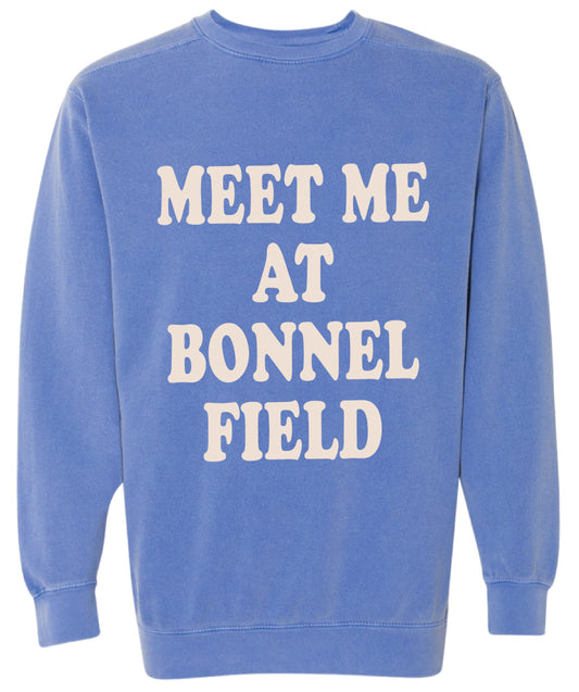 MEET ME AT BONNEL FIELD crew- adult - vintage royal (Copy)