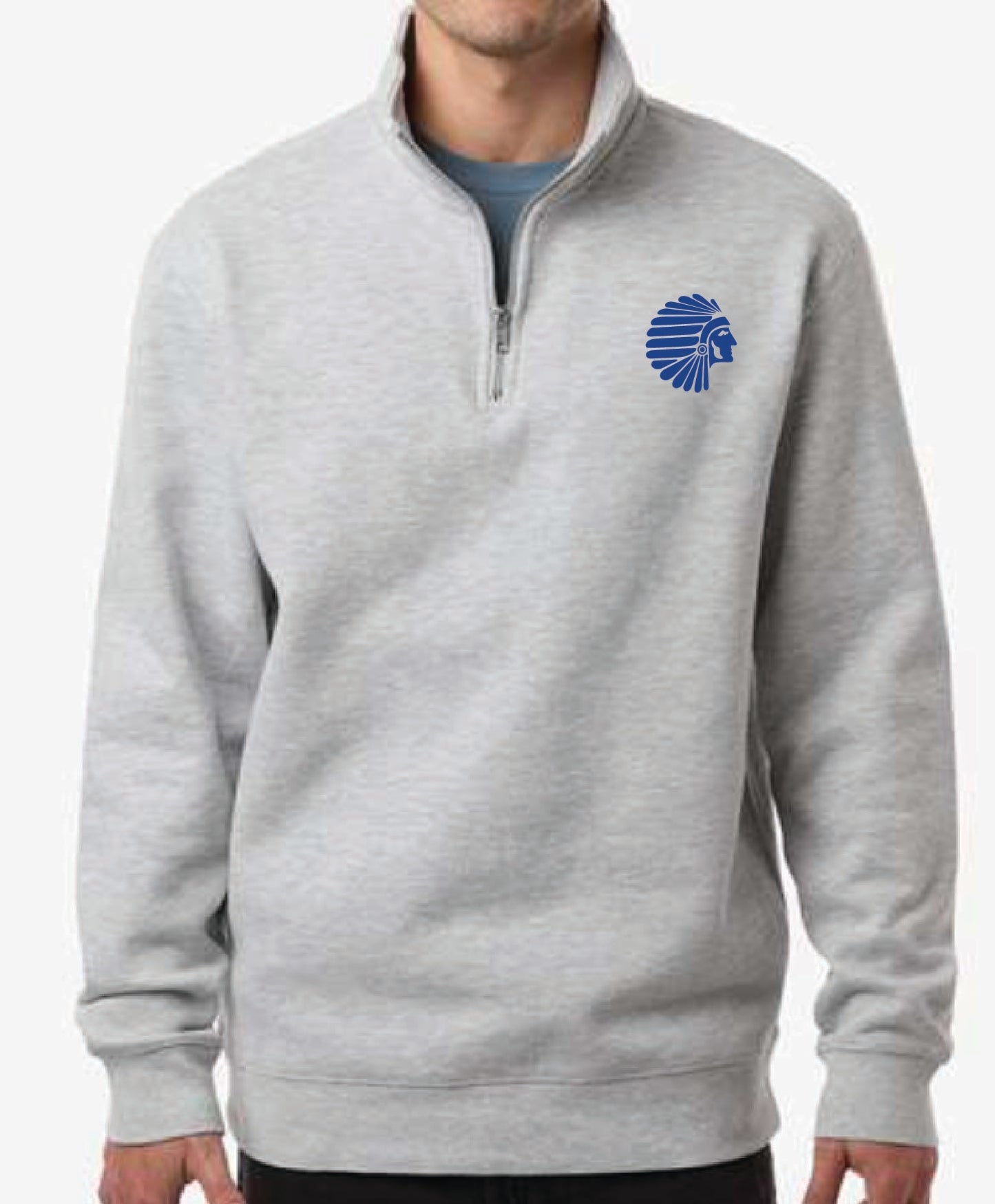 Chiefs quarter zip - heather grey