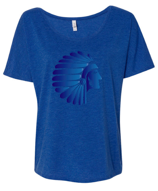 Womens Slouchy Metallic Chief Head top