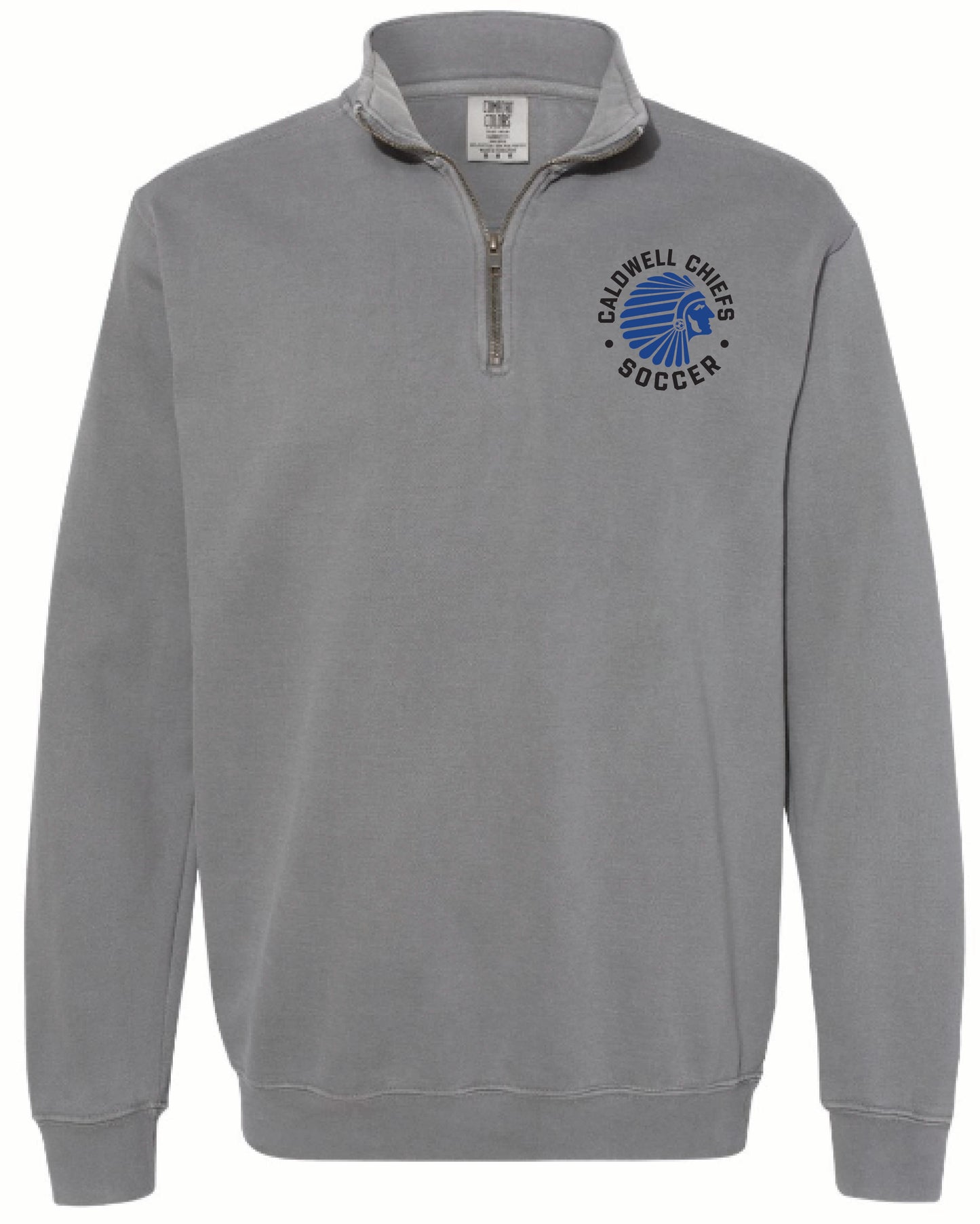 Unisex Chiefs soccer quarter zip - adult- grey