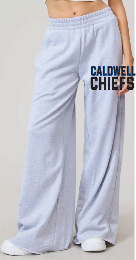 Wide leg sweat pants - adult - grey