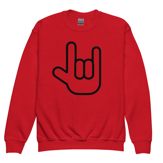 I LOVE YOU SIGN Youth crewneck sweatshirt
